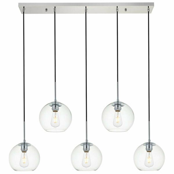 Cling Baxter 5 Lights Pendant Ceiling Light with Clear Glass Chrome CL2954164